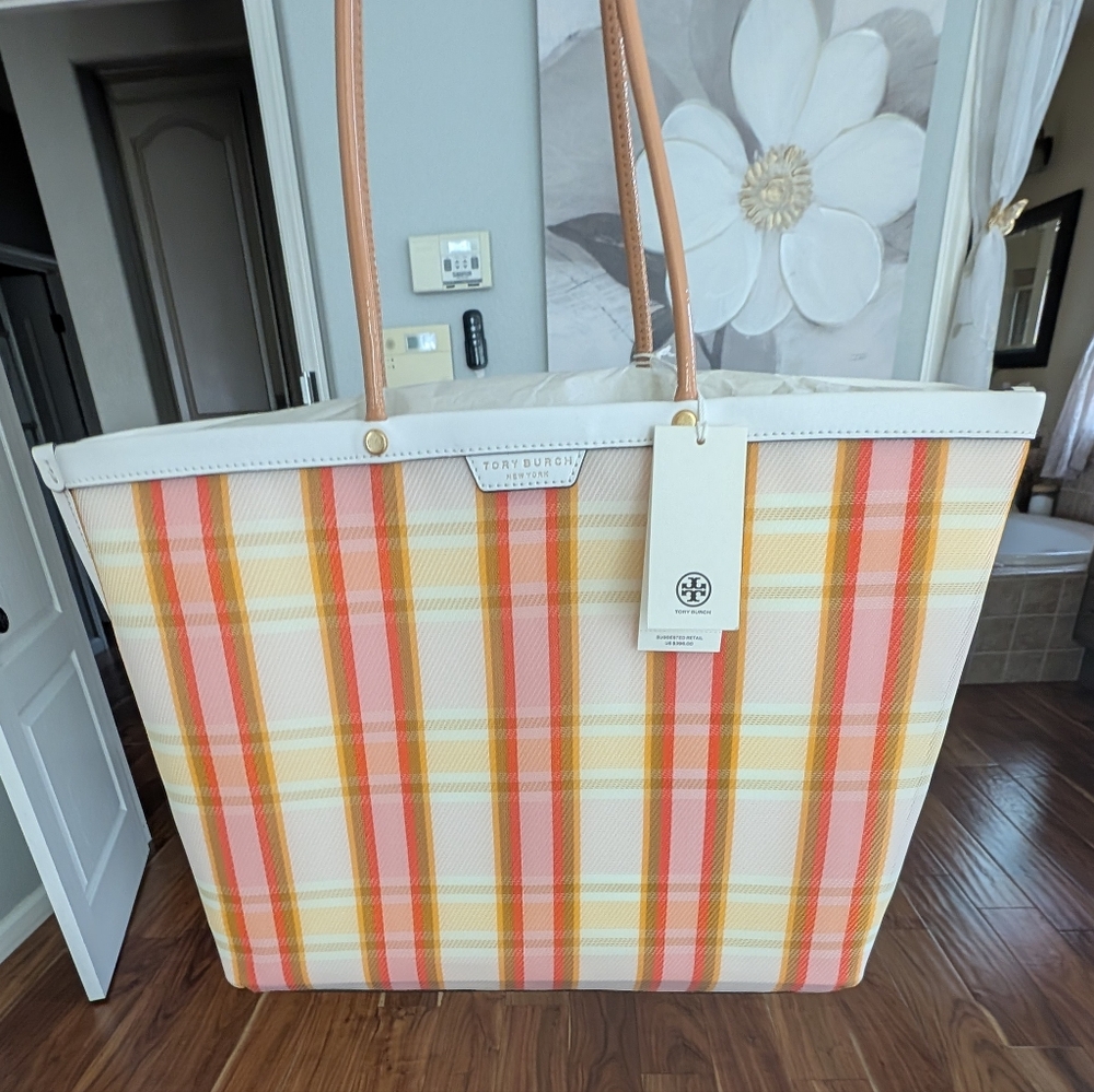 Tory Burch Perry Canyon Flower Large Mesh Triple-Compartment Tote Nwt ❤️